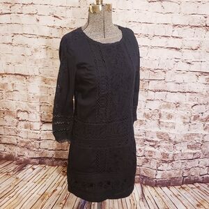 Abercrombie & Fitch Black Lace Button Back Dress